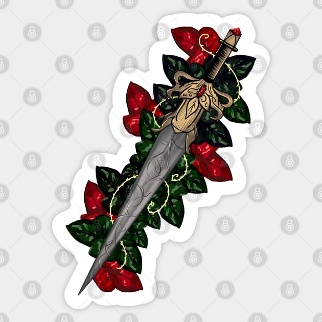 Wolven Dagger - From Blood and Ash Sticker by Sophie Elaina